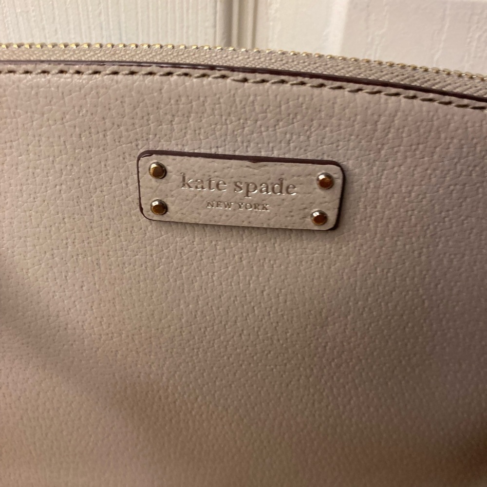 GRay LEATHER KATE SPADE CROSSBODY SHOULDERBAG VNTG - Picture 3 of 12